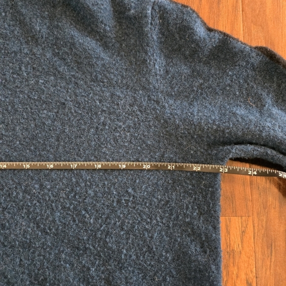 Athleta Transit Merino Wool Blend Colorblock Turtleneck Teal/Black Sweater - Picture 11 of 17